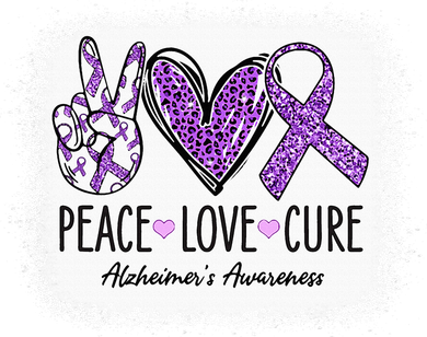 Peace Love Cure We Wear Purple For AlzheimerS Awareness Hat