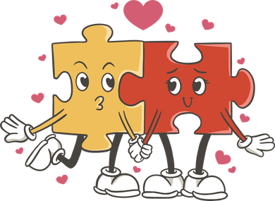 Puzzle Love Cartoon Beanie