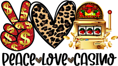 Peace Love Casino Slot Machine Win Money Lucky Meaningful Gift Magnet