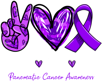 Peace Love Cure Purple Ribbon Pancreatic Cancer Awareness Gift Women's Tank Top