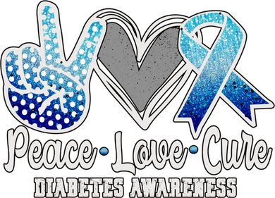 Peace Love Cure Diabetes Awareness Cool Gift Toddler T-Shirt