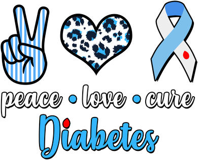 Peace Love Cure Diabetes Kids T-Shirt