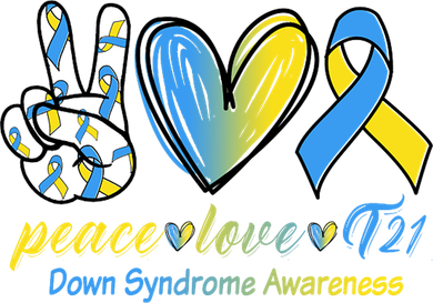 Peace Love Down Syndrome Ribbon Toddler Hoodie
