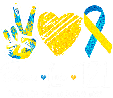 Peace Love T21 Down Syndrome Awareness Toddler Hoodie