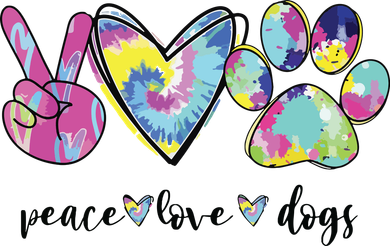 Peace Love Dogs Lover Puppy Paw Dog Doddie Hoodie