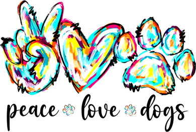 Peace Love Dogs Paw Print Happy Dog Day Dog Lover Gift Tote Bag