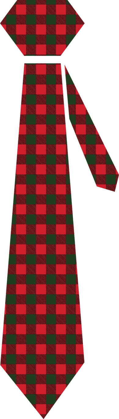 Buffalo Plaid Christmas Tie Tote Bag