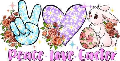 Peace Love Easter Day Gift Easter Egg Floral Doggie Tank