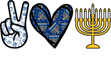 Peace Love Hanukkah Jewish Holiday Gift Coffee Mug