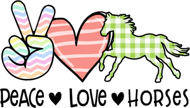 Peace Love Horses Gift Mousepad