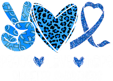 Peace Love Hope Leopard Blue Type 1 Diabetes Awareness Hooded Wearable Blanket