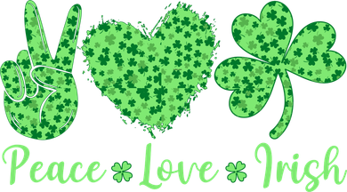 Peace Love Irish Patricks Day Funny Gift Women's Sweatshirt