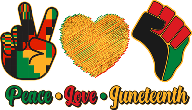 Peace Love Juneteenth June 19 1865 Baby Bodysuit