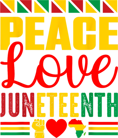 Peace Love & Juneteenth June 19th Freedom Day Baby Bodysuit