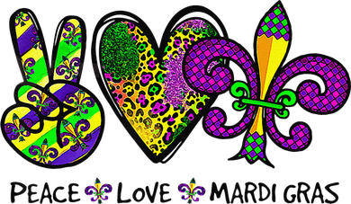 Peace Love Mardi Gras Carnival Funny Holiday Toddler T-Shirt