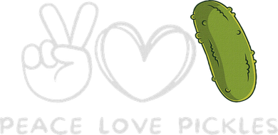 Peace, Love Pickles Retro Pickles Lover Food Lover Golf Towel