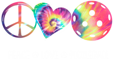Peace Love Pickleball Funny Pickleball Tie Dye Great Gift Button