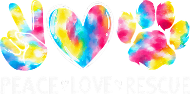 Peace Love Rescue Adopt Dog Cat Animals Funny Ie Dye Kids T-Shirt