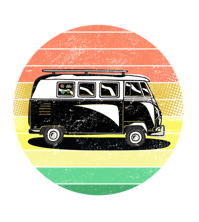 Pogue Life Retro Hippy Bus Women's Dry Zone Grid Polo