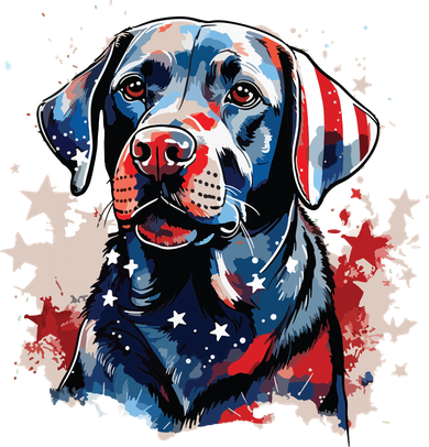 Patriotic Labrador Retriever Dog American Flag Hoodie