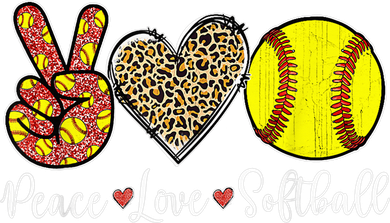 Peace Love Softball Leopard Softball Player Girl Mothers Day Doggie Tank