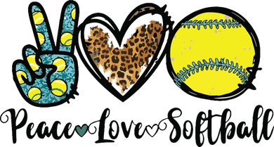 Peace Love Softball For Teen Girl Cute Leopard Softball Doggie Tank