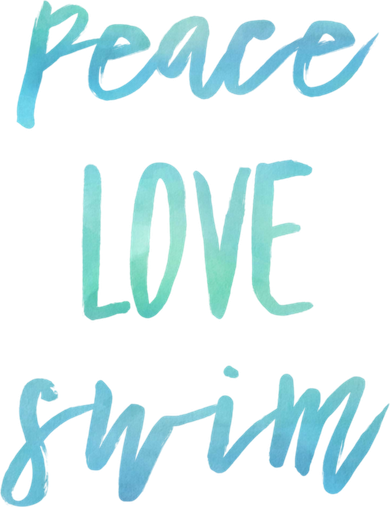Peace Love Swim Funny Gift Swimmer Gift For Teen Toddler T-Shirt