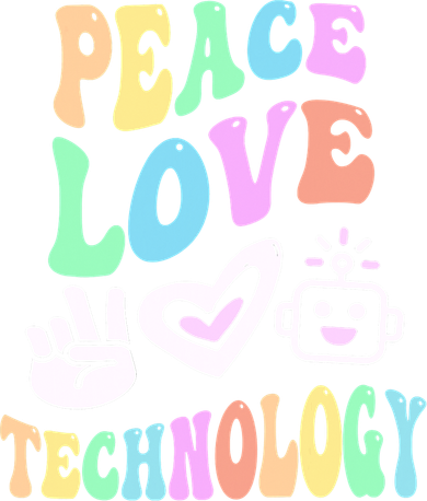 PEACE LOVE TECHNOLOGY Teacher Groovy School Women's Hoodie