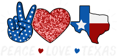 Peace Love Texas Graphic Plus Size For Dads Moms Toddler Long Sleeve