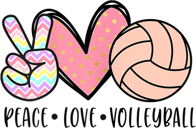 Peace Love Volleyball Cute Design For Women Teen Girls TShirt Women's Hoodie