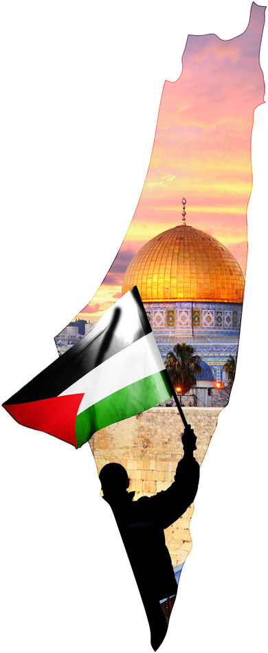 Palestine Map Flag Jerusalem's City Support Gaza Kids Long Sleeve Shirt
