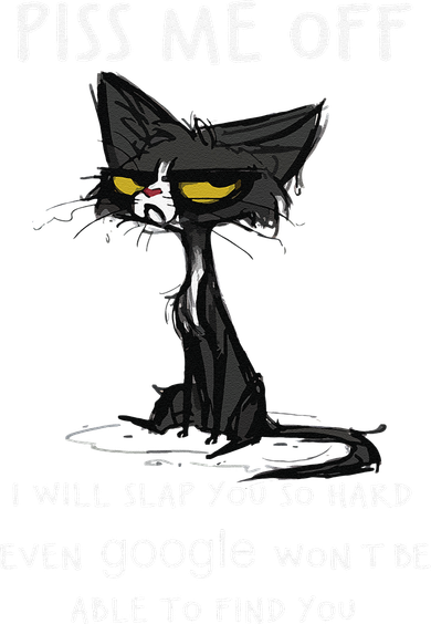 Piss Me Off I Will Slap You So Hard Black Cat Toddler Hoodie
