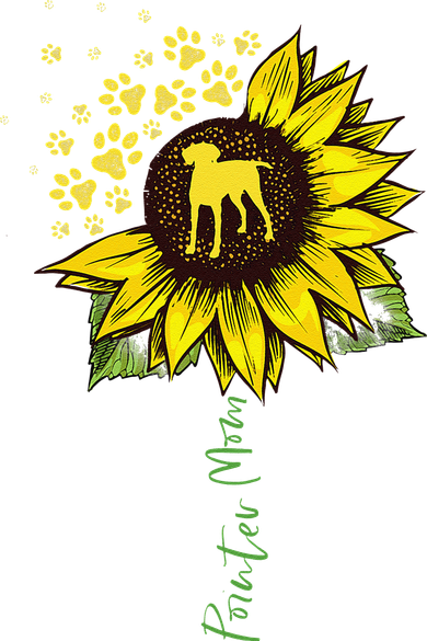 Pointer Mom Sunflower German Shorthaired Pointer Gifts Dog Women's Long Sleeve Shirt