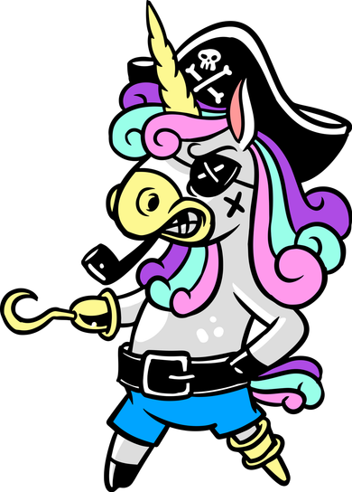Pirate Magical Unicorn Toddler Hoodie