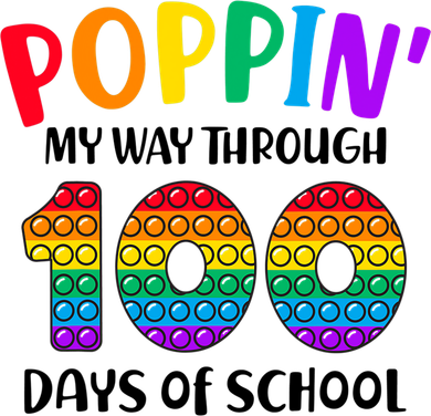 Poppin My Way Through 100 Days Of School Kids 100th Day Pop Doggie Tank