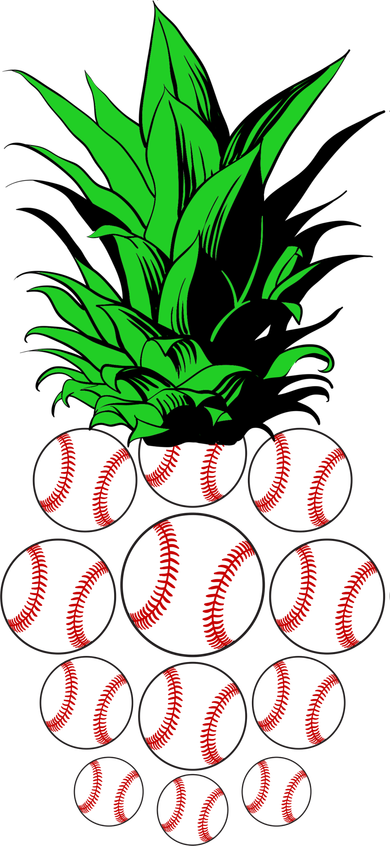 Pineapple Baseball Kids T-Shirt