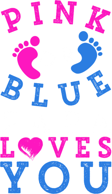 Pink Or Blue Papa Loves You Gift Gender Reveal Great Gift Women's T-Shirt