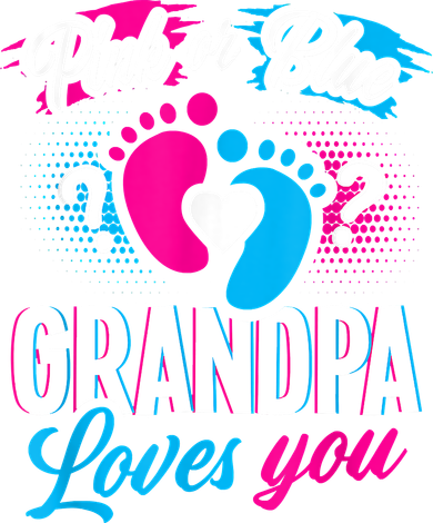 Pink Or Blue Grandpa Loves You Shirt Gender Reveal Baby Coaster