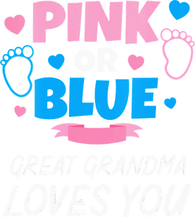 Pink Or Blue Great Grandma Loves You Baby Gender Reveal Toddler T-Shirt