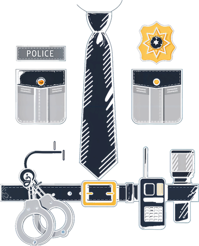 Police Officer Costume Police Badge Cop Halloween Beanie