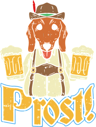 Prost Oktoberfest German Dachshund Dog Drinking Beer Women's Long Sleeve Shirt