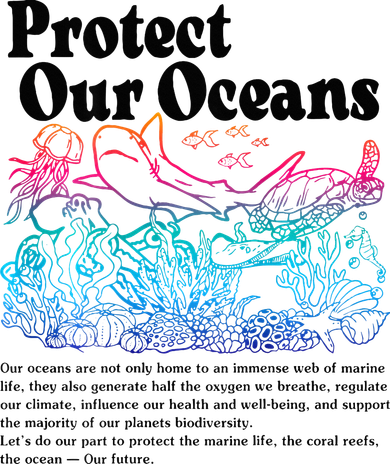 Protect Our Oceans Save Earth World Ocean Day 2024 On Back Mousepad