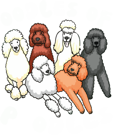 Poodle Oodles Of Poodles Poodle Lover Women's V-Neck T-Shirt