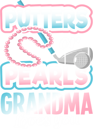 Putters Or Pearls Gender Reveal Grandma Baby Party Supplies Beanie