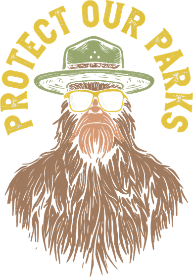 Protect Our Parks! Sasquatch Park Ranger Funny Bigfoot Bucket Hat