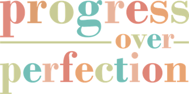 Progress Over Perfection Quote Button