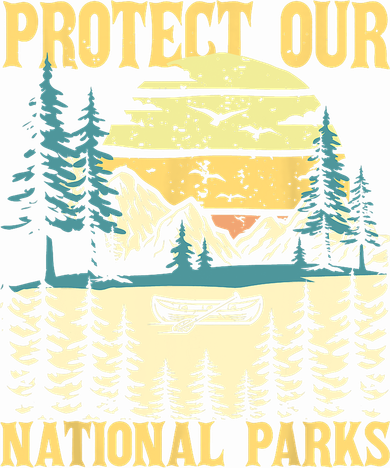 Protect Our US National Parks Hiking & Camping Lover Golf Towel