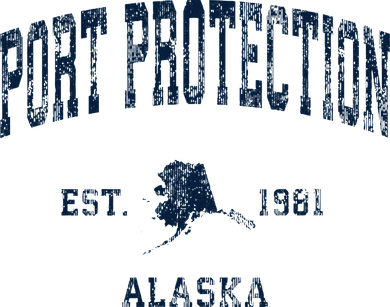 Port Protection Alaska Ak Vintage Athletic Sports Desig Apron