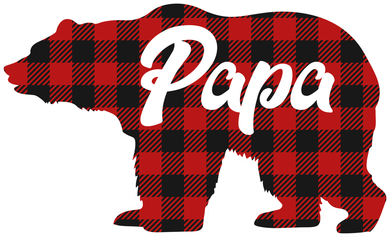 Family Christmas Matching Plaid Papa Bear Coffee Mug