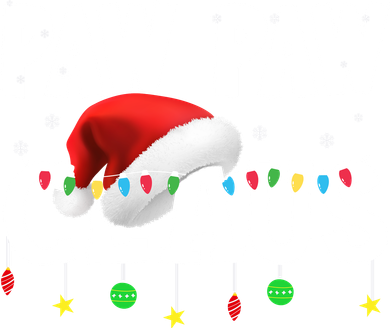 Paw Paw Claus Funny Christmas Lights Santa Hat Costume Women's Sweatshirt